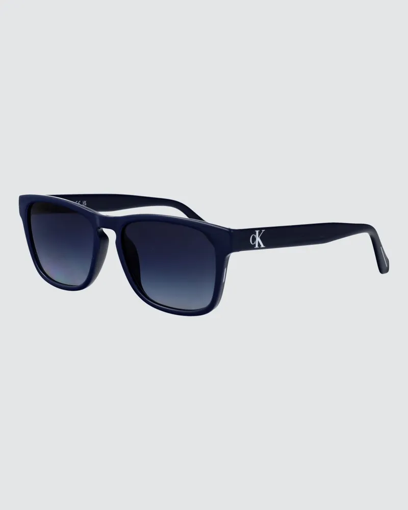 Calvin Klein Piloten-Sonnenbrille aus Acetat mit farbigen Gläsern Blau