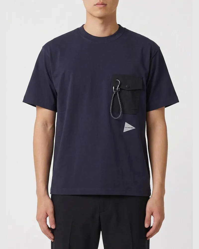 and wander T-shirt herren Blau
