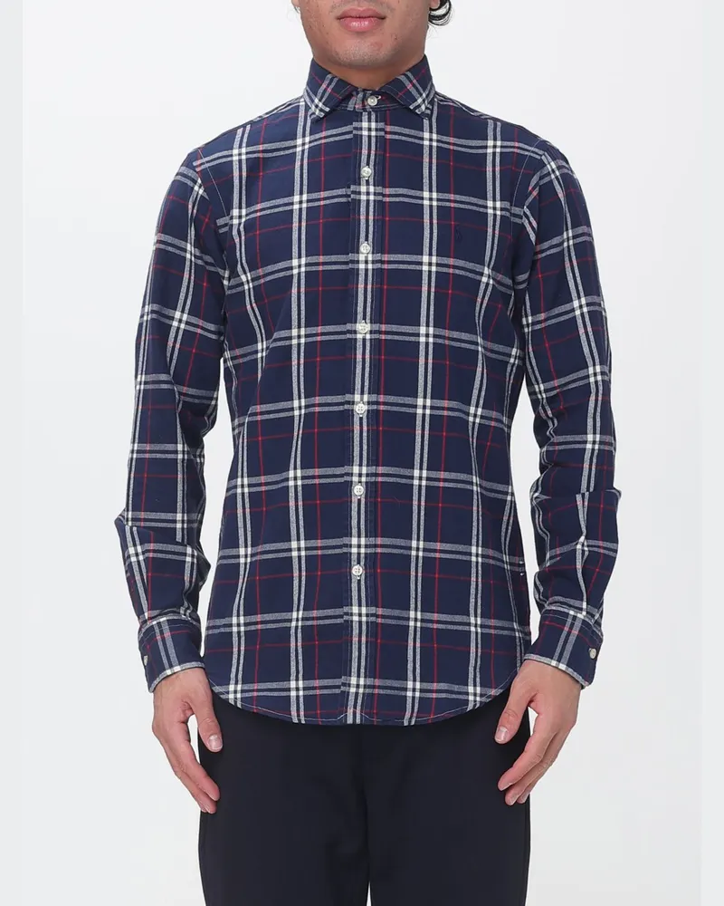 Ralph Lauren Slim-Fit-Karohemd aus Baumwolle von mit gesticktem Pony-Logo Blau