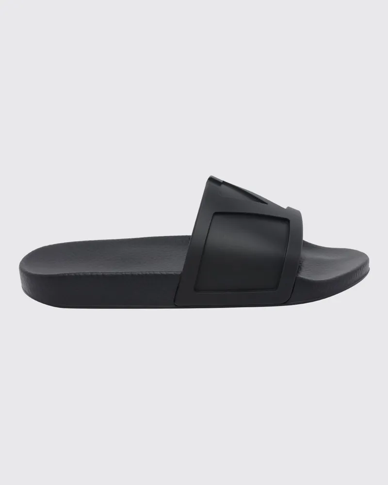 Valentino Garavani Coolside Badesandalen aus Gummi mit VLogo Signature Schwarz