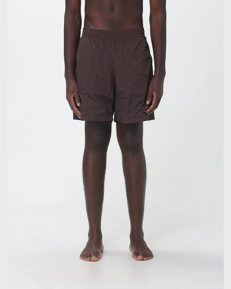 adidas Badeshorts mit Logo und Streifen Dark