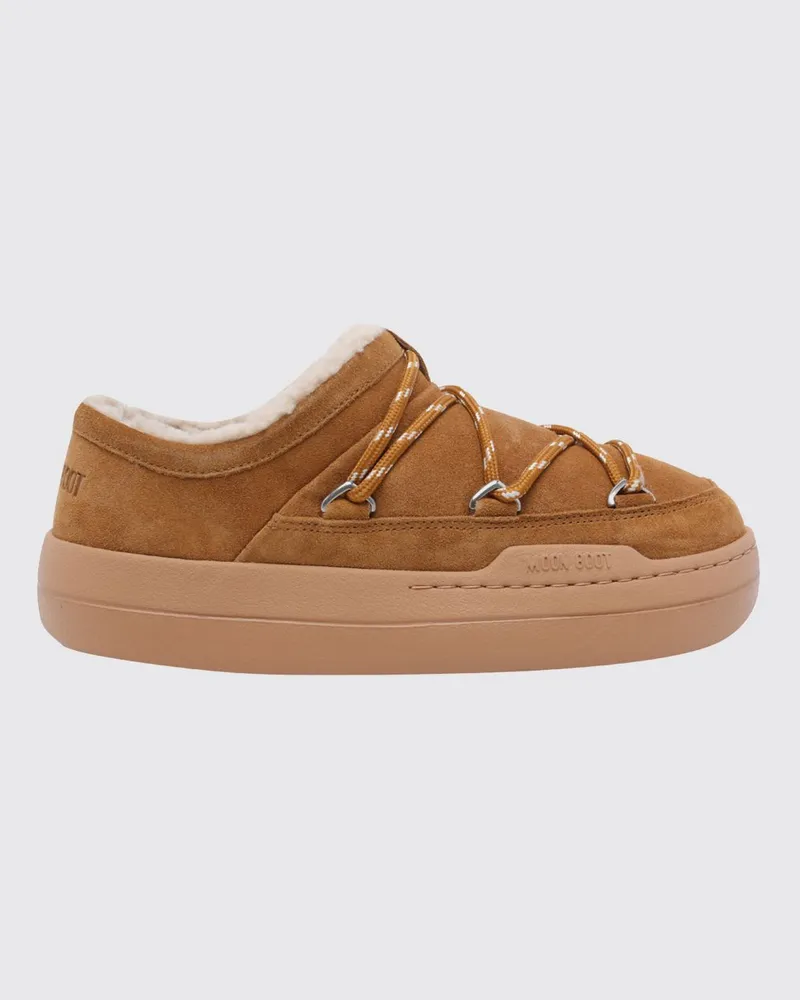 Moon Boot Park Wildleder-Slipper Braun