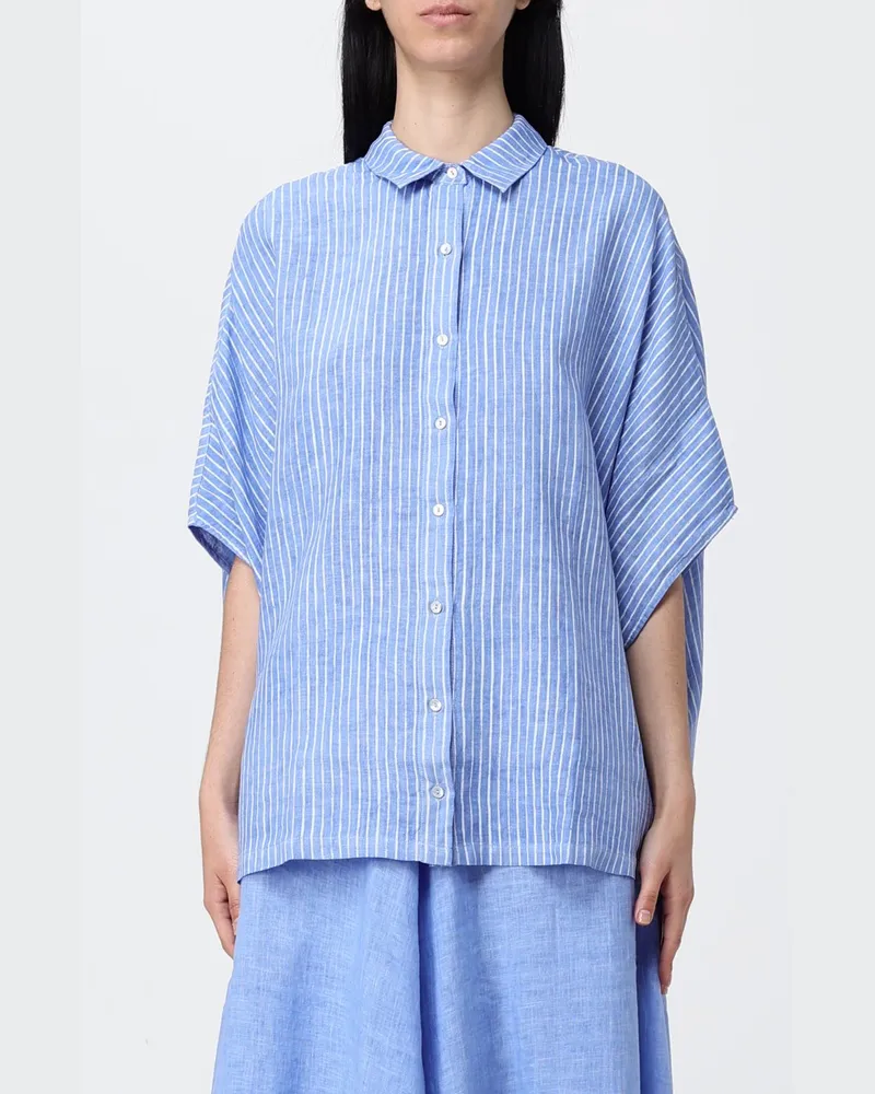 120% Lino Gestreiftes Leinenhemd Avion