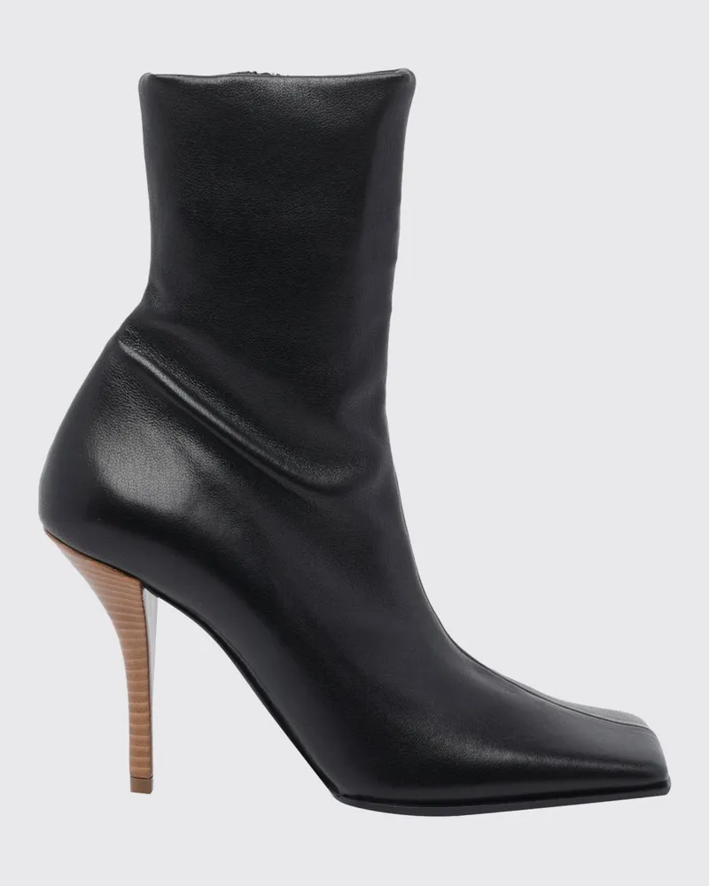 Alaïa Glatte Lederstiefeletten von mit eckiger Spitze und hohem Stiletto-Absatz Schwarz