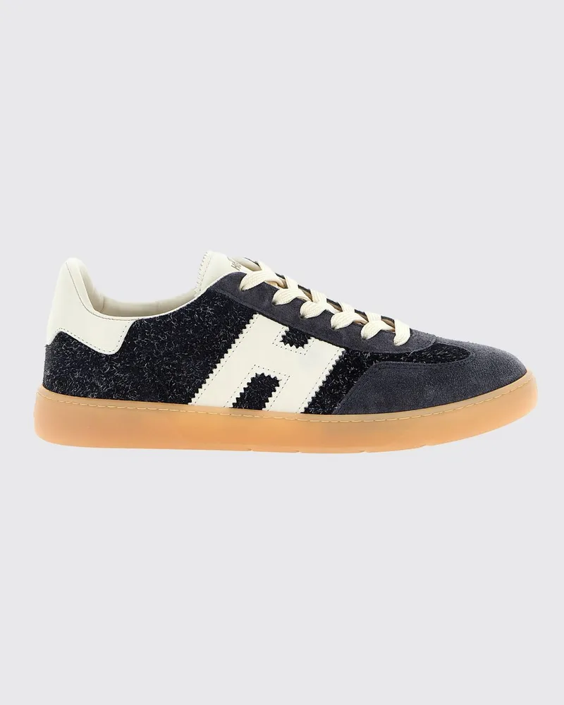 Hogan Cool Leder- und Wildleder-Sneakers mit H-Logo und Gummisohle Navy