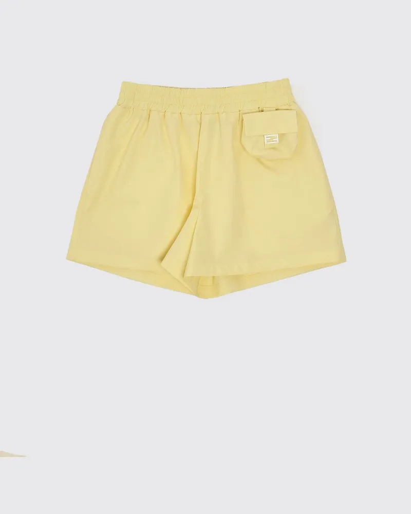Fendi Shorts aus Baumwolle Gelb