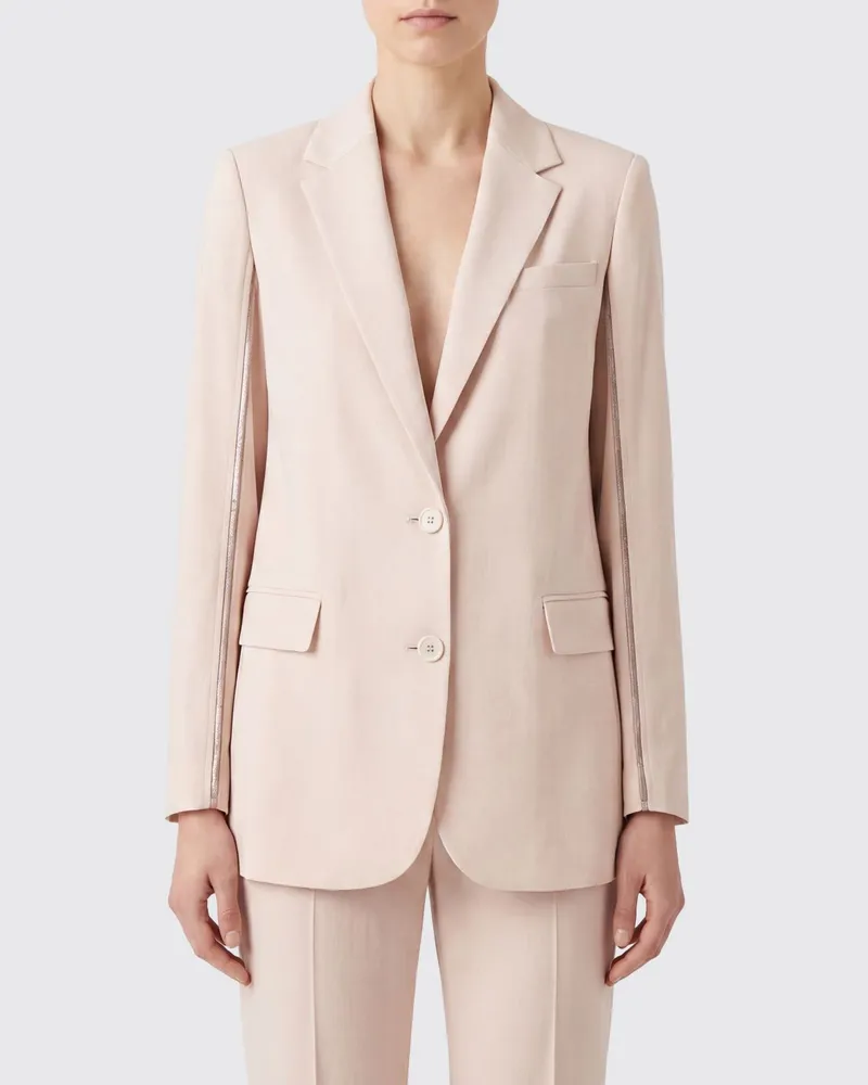 Fabiana Filippi Einreihiger Blazer aus Schurwolle Nude