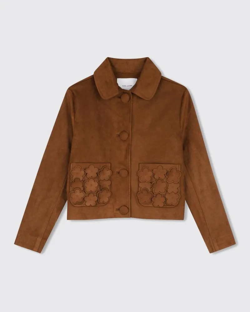 Marc Jacobs Hemdjacke aus Wildleder für Jungen von mit Stickerei Braun