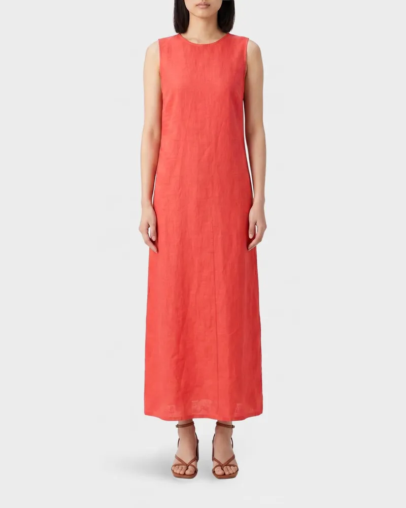 ASPESI Langes Leinenkleid Orange