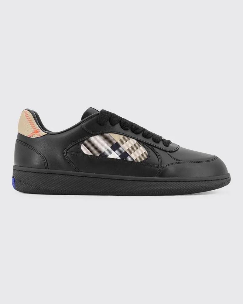 Burberry Terrace Ledersneakers Schwarz