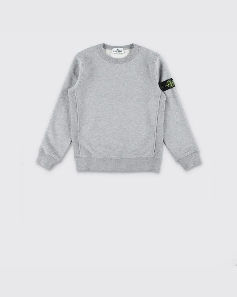 Stone Island Baumwoll-Sweatshirt mit Kompass-Logo für Jungen Grau