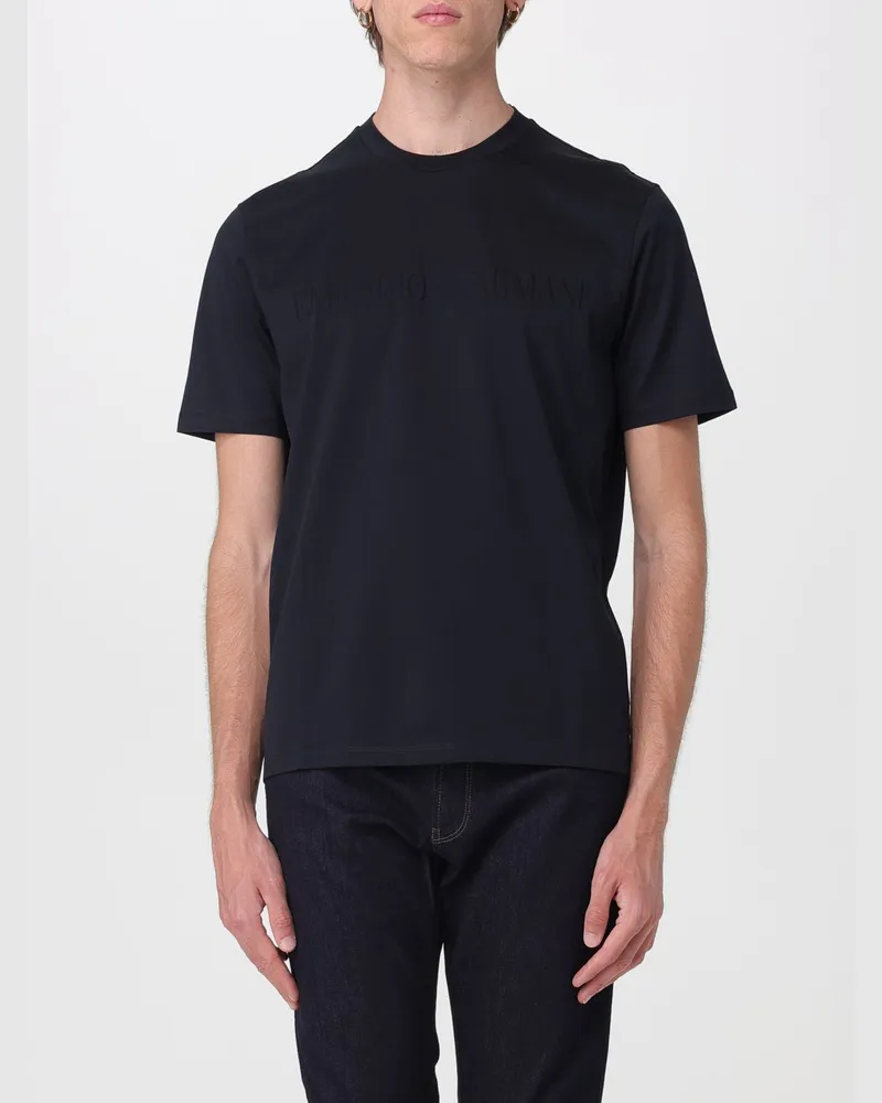 Emporio Armani Basic Baumwoll T-Shirt Blau