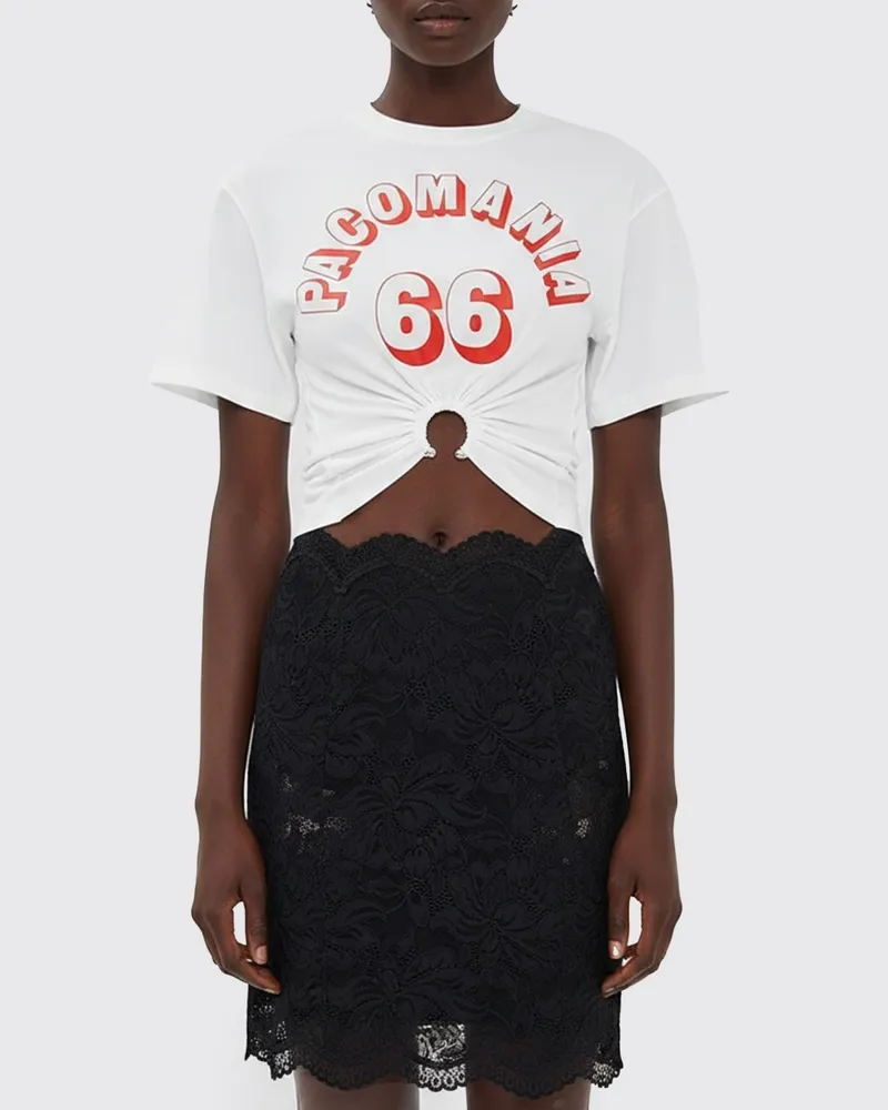 Paco Rabanne T-shirt damen Weiß