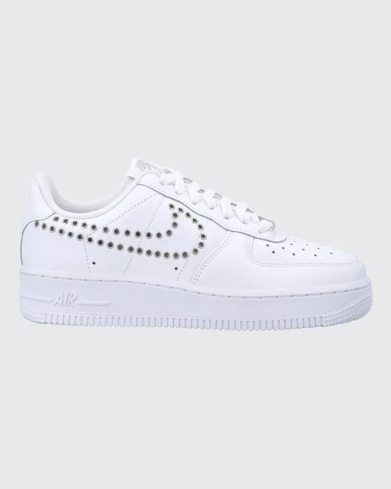 Nike Air Force 1 '07 Sneakers aus Leder mit besetztem Swoosh-Logo Weiß