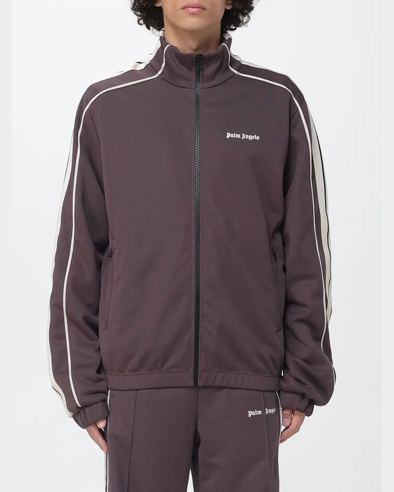 Palm Angels Kapuzenpullover aus Polyester mit Logo Braun