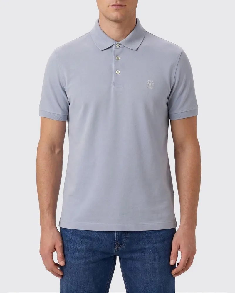 Brunello Cucinelli T-shirt herren Hellblau