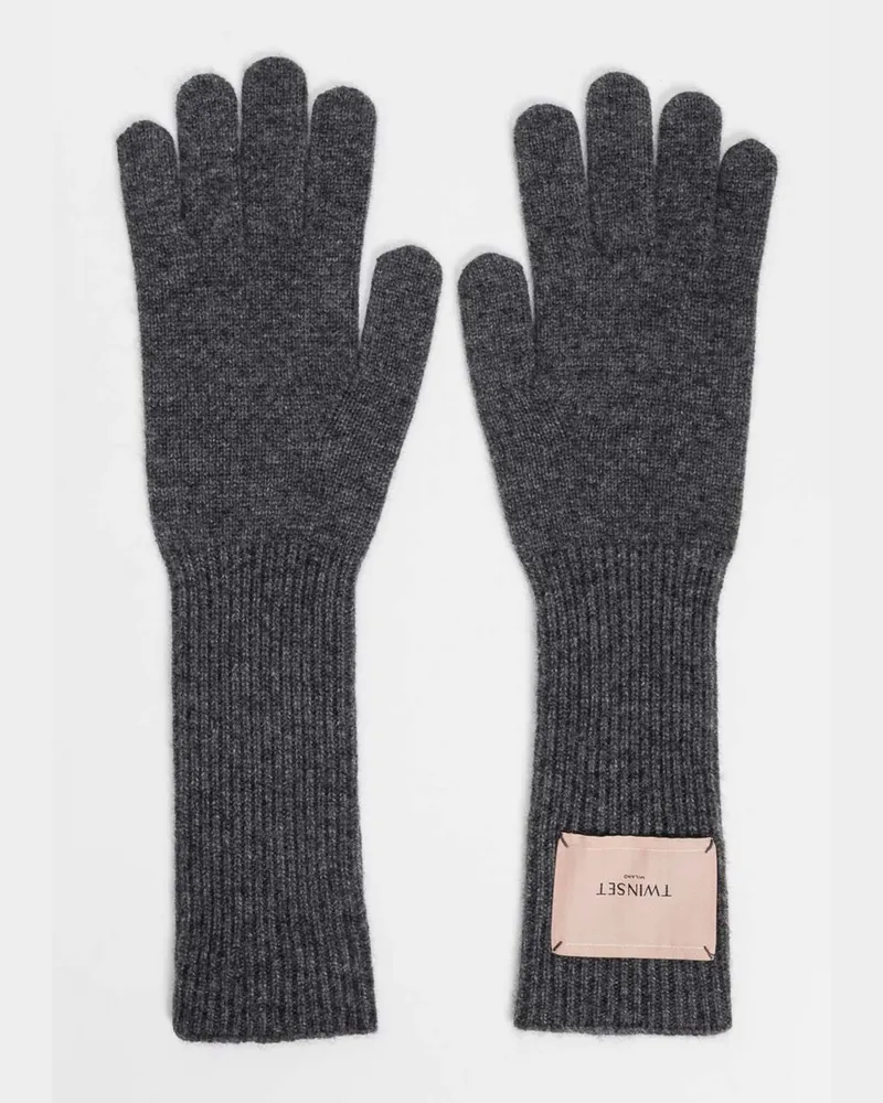 Twin-Set Handschuhe damen Charcoal