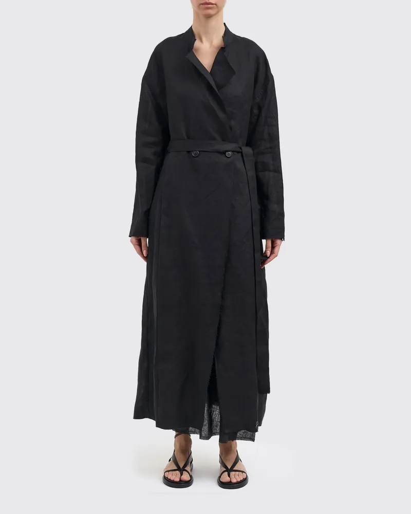 Isabel Benenato Mantel damen Schwarz