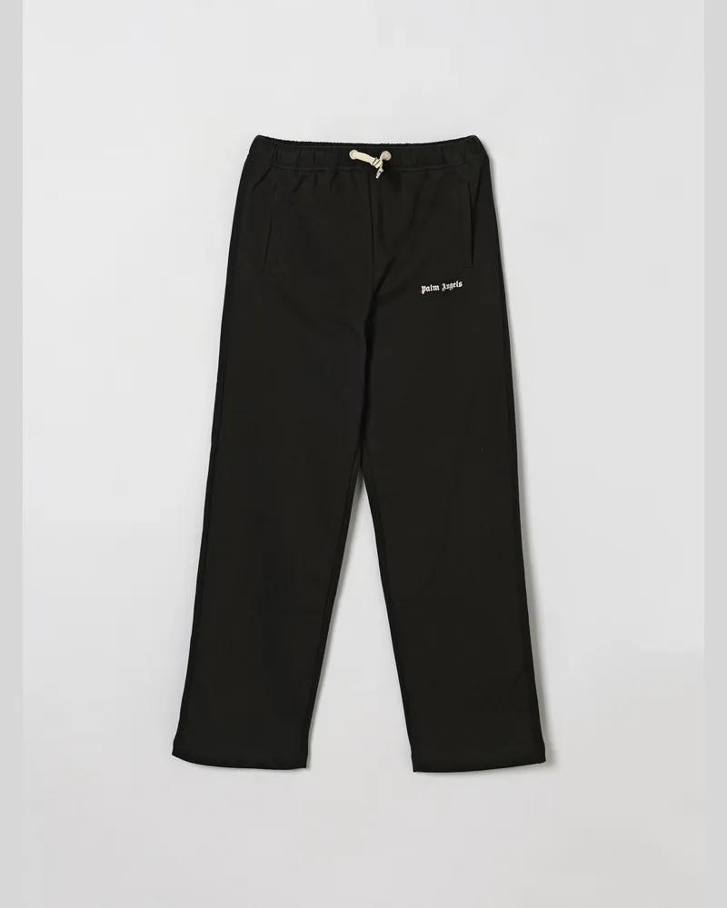 Palm Angels Schwarze Jersey-Jogginghose für Jungen mit Logo-Print Schwarz