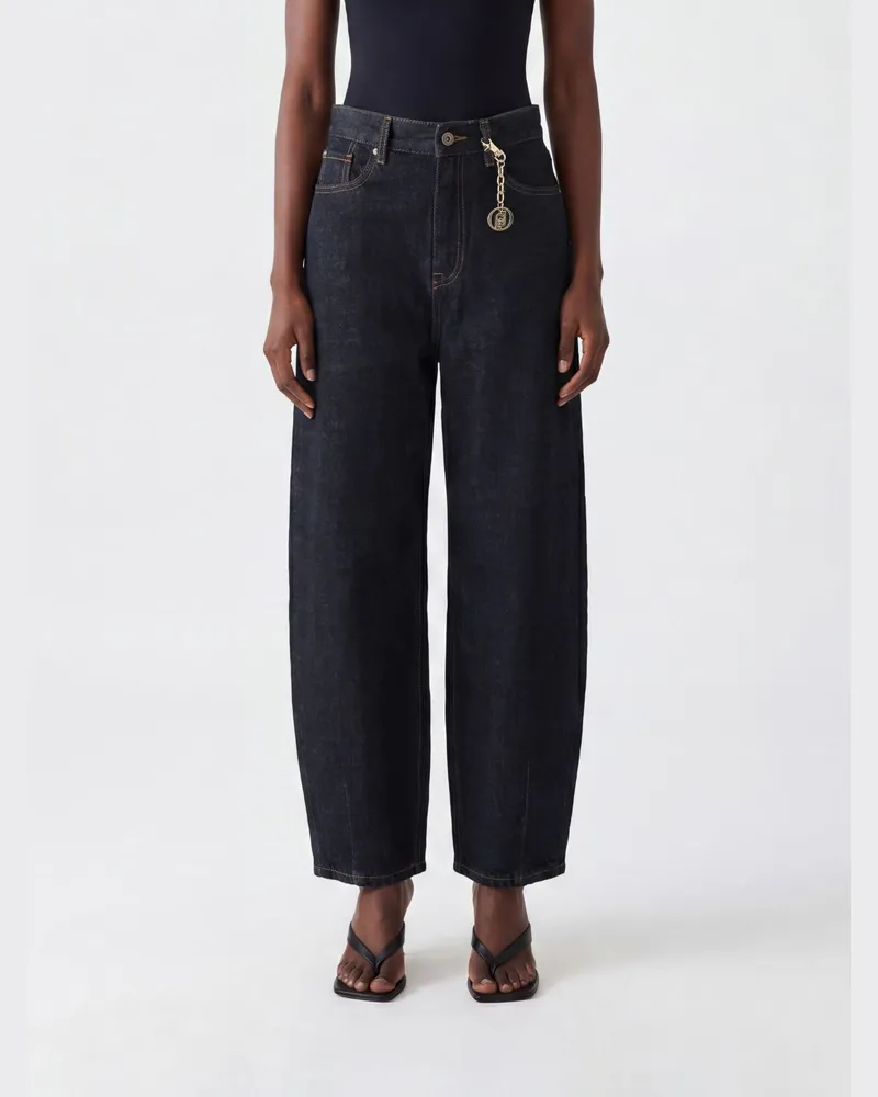 Liu Jo Wide-Leg-Jeans mit hoher Taille von aus Baumwolldenim mit fünf Taschen Blau