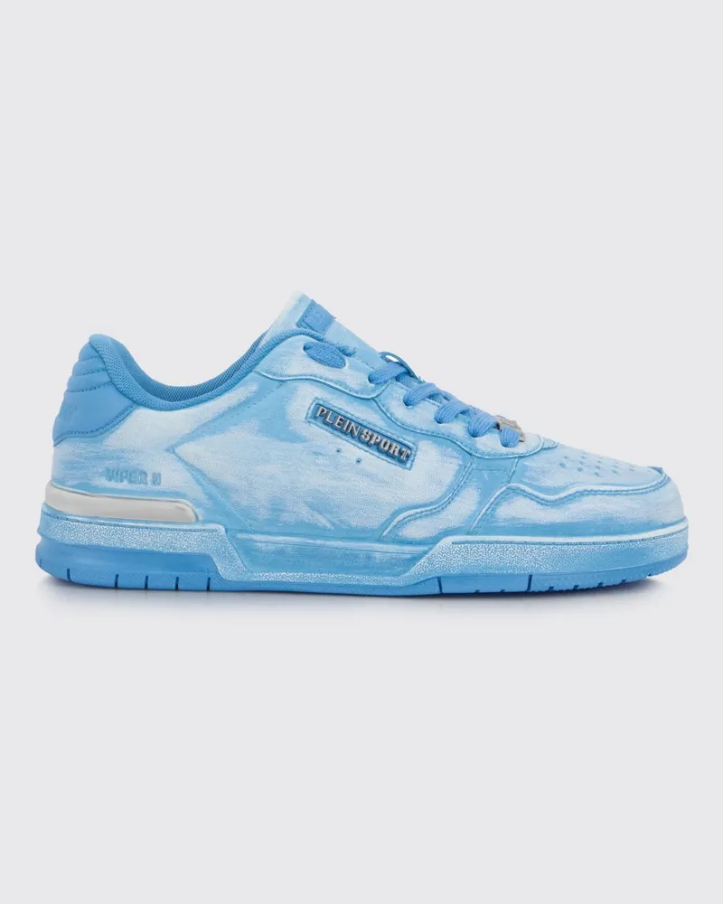 Philipp Plein Sneakers Viper II aus Used-Leder Türkis