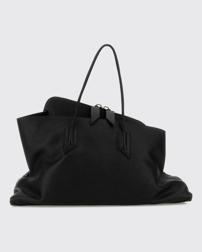 ATTICO La Passeggiata Asymmetrische Handtasche aus Kalbsleder Schwarz