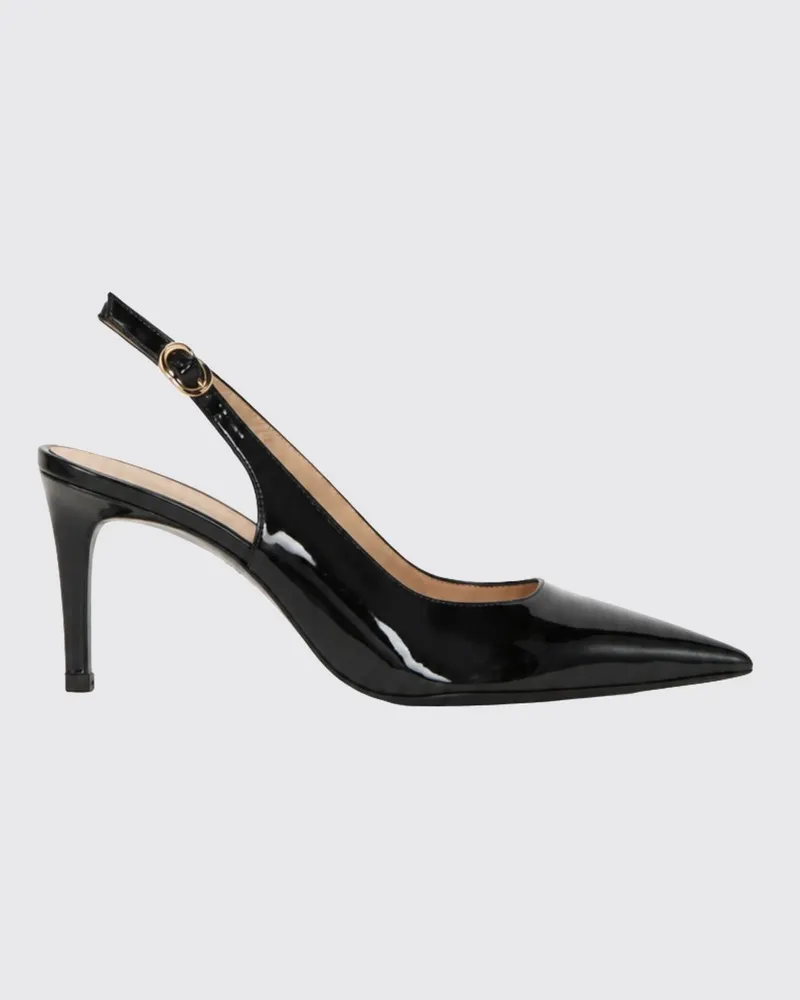 Stuart Weitzman Power Slingback-Pumps aus Lackleder Schwarz