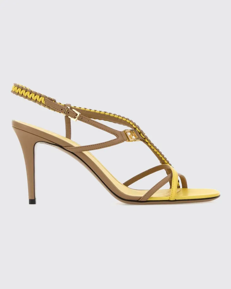 Fendi Sandalen mit absatz damen Camel