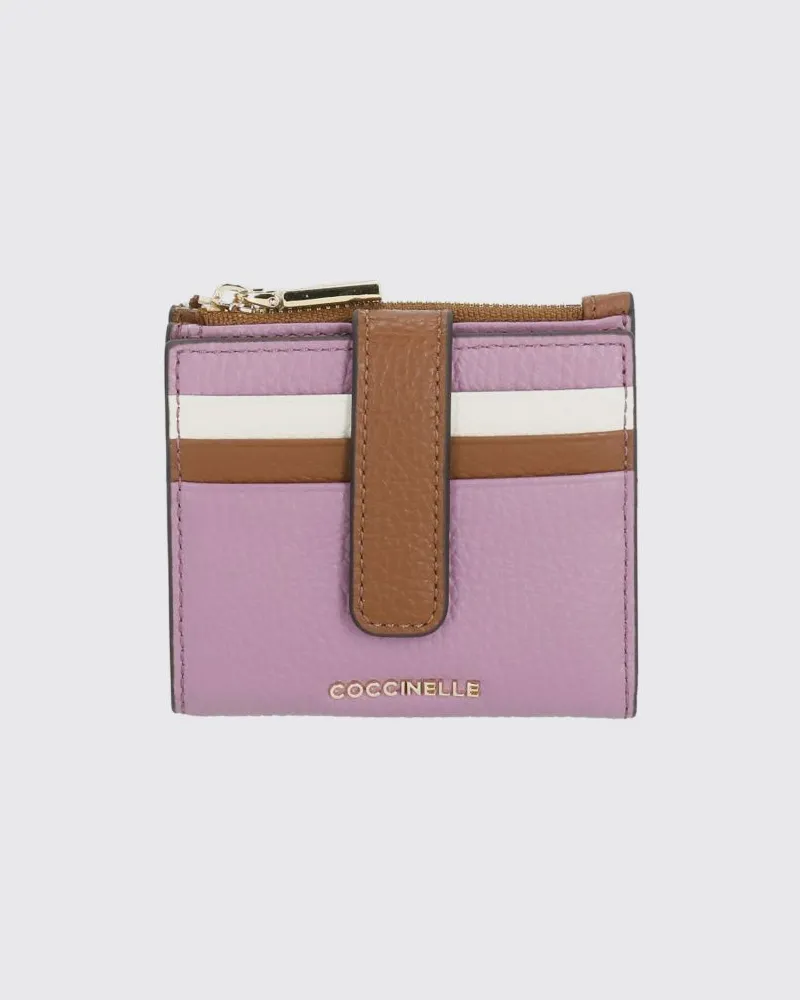 Coccinelle Geldbörse aus genarbtem Leder Violett