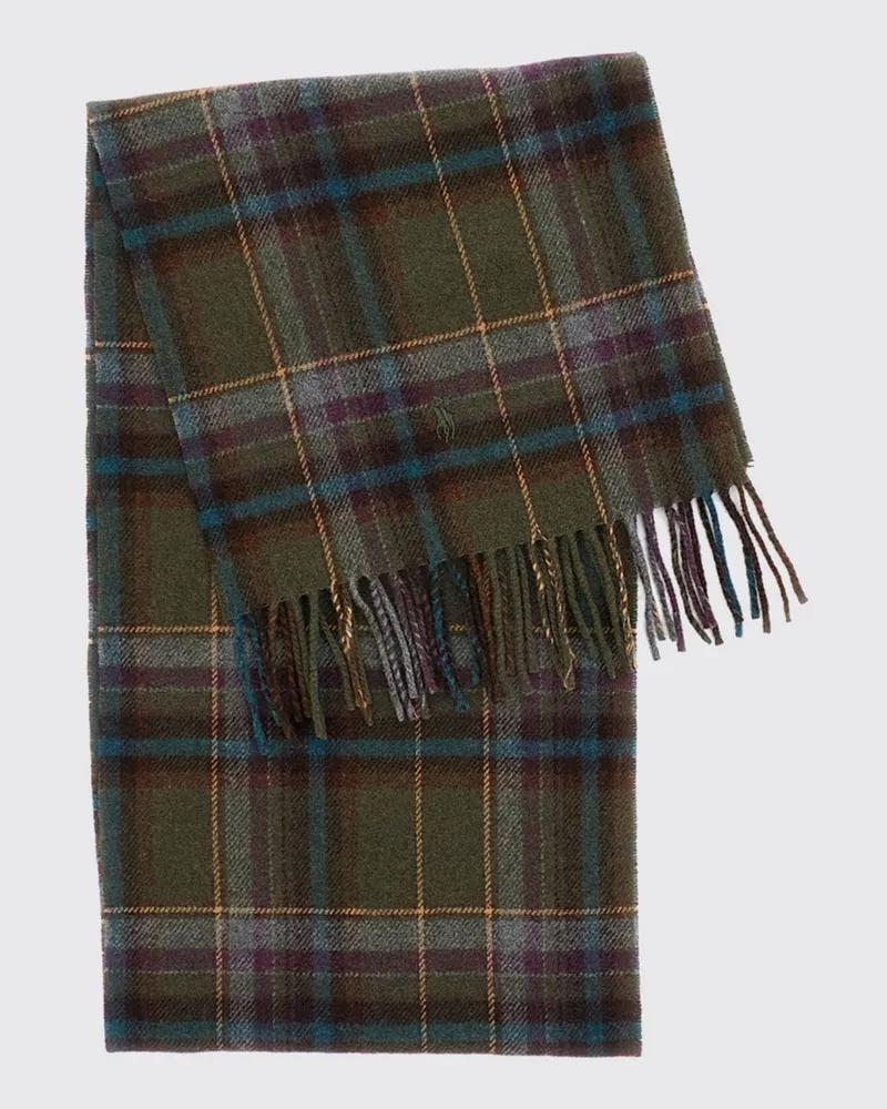 Ralph Lauren Wollschal mit Tartan-Karomuster Grün