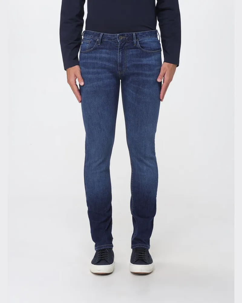 Emporio Armani Slim Fit Stretch-Jeans aus Denim Blau