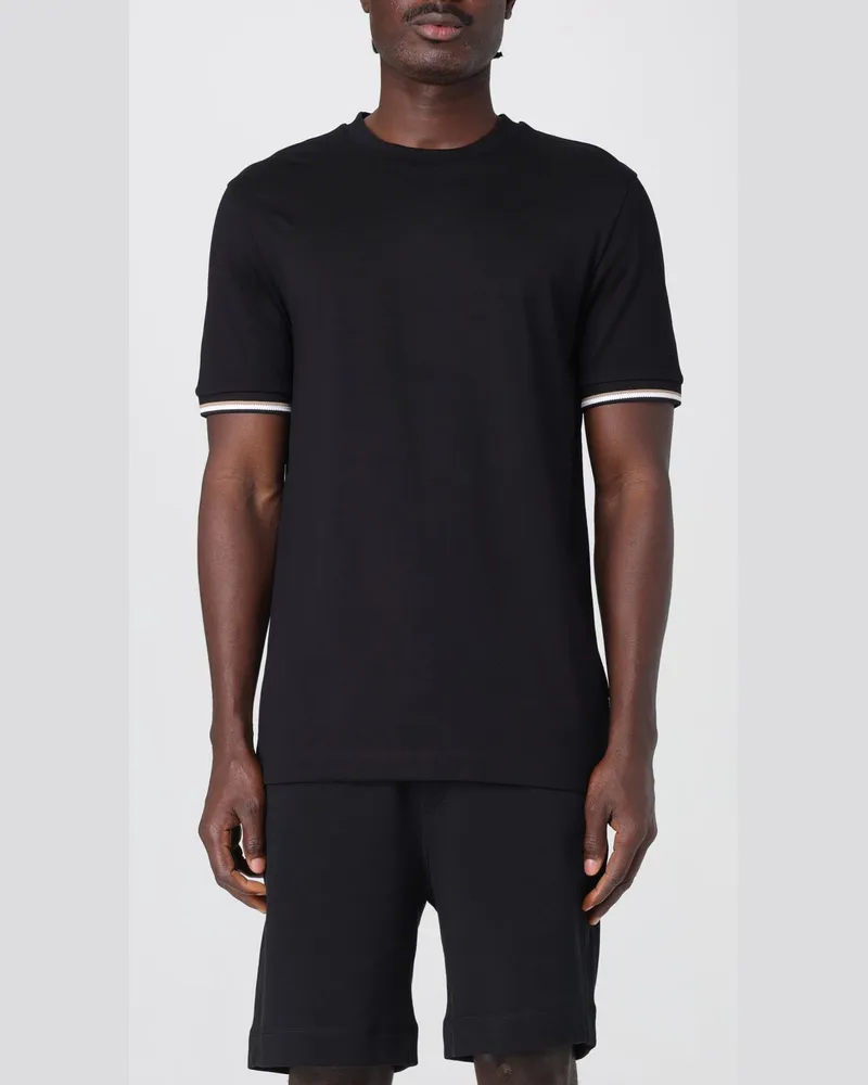 HUGO BOSS Basic Rundhals T-Shirt Schwarz