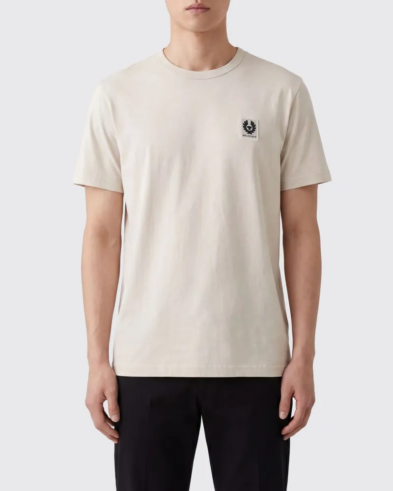Belstaff Baumwoll-T-Shirt mit Logo Beige