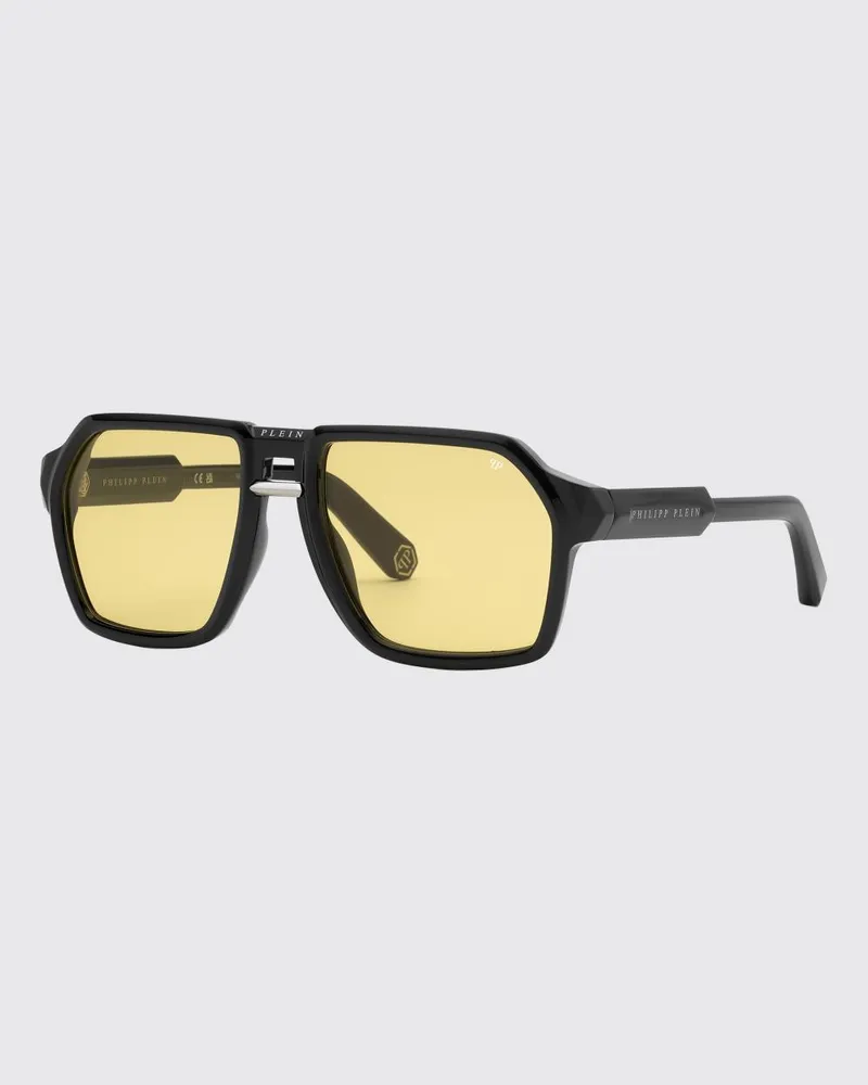 Philipp Plein Sonnenbrille aus Acetat Schwarz