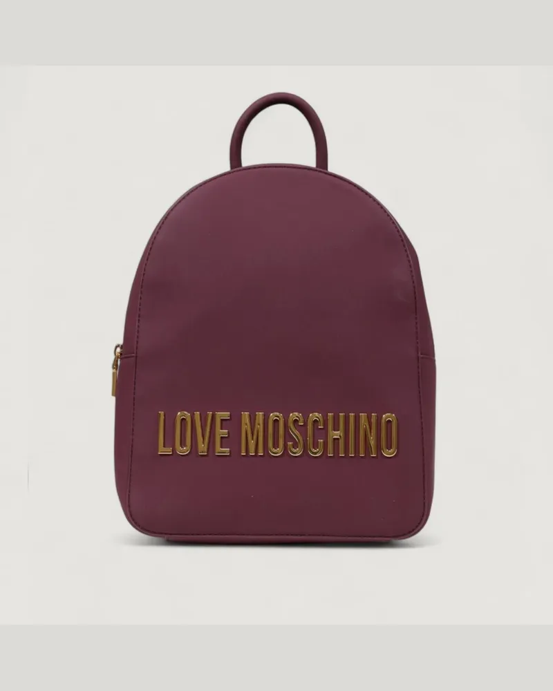 Moschino Rucksack damen Burgunderrot