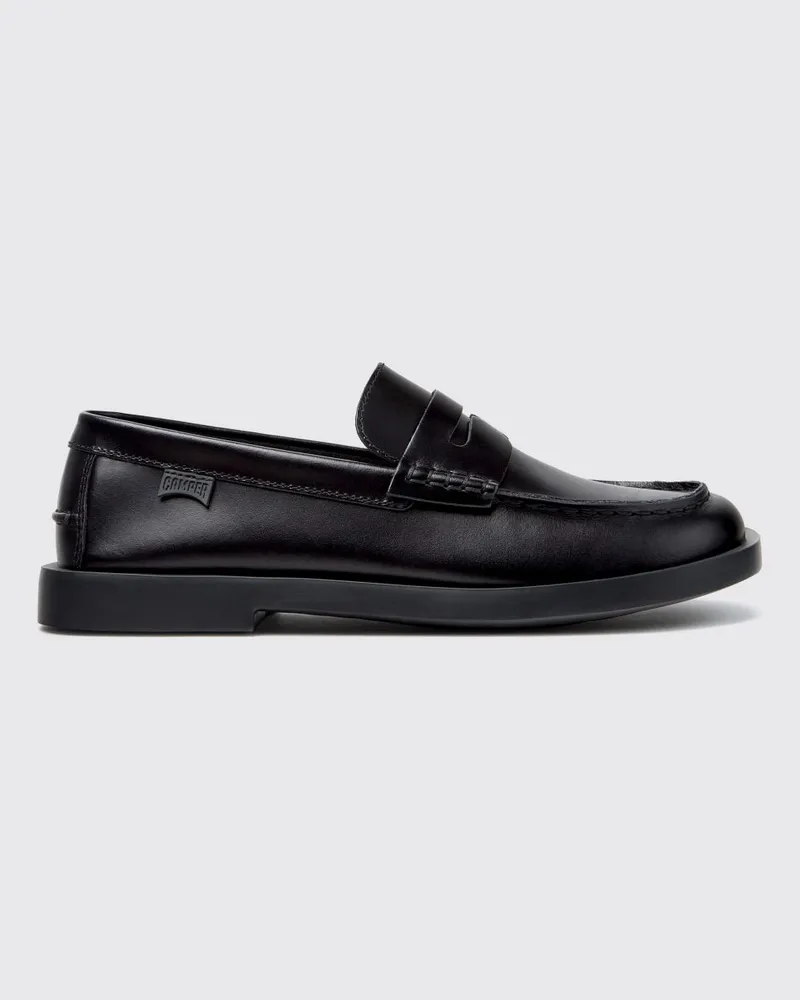 Camper Don Penny-Loafer von aus glattem Kalbsleder mit XL Extralight®-Sohle Schwarz