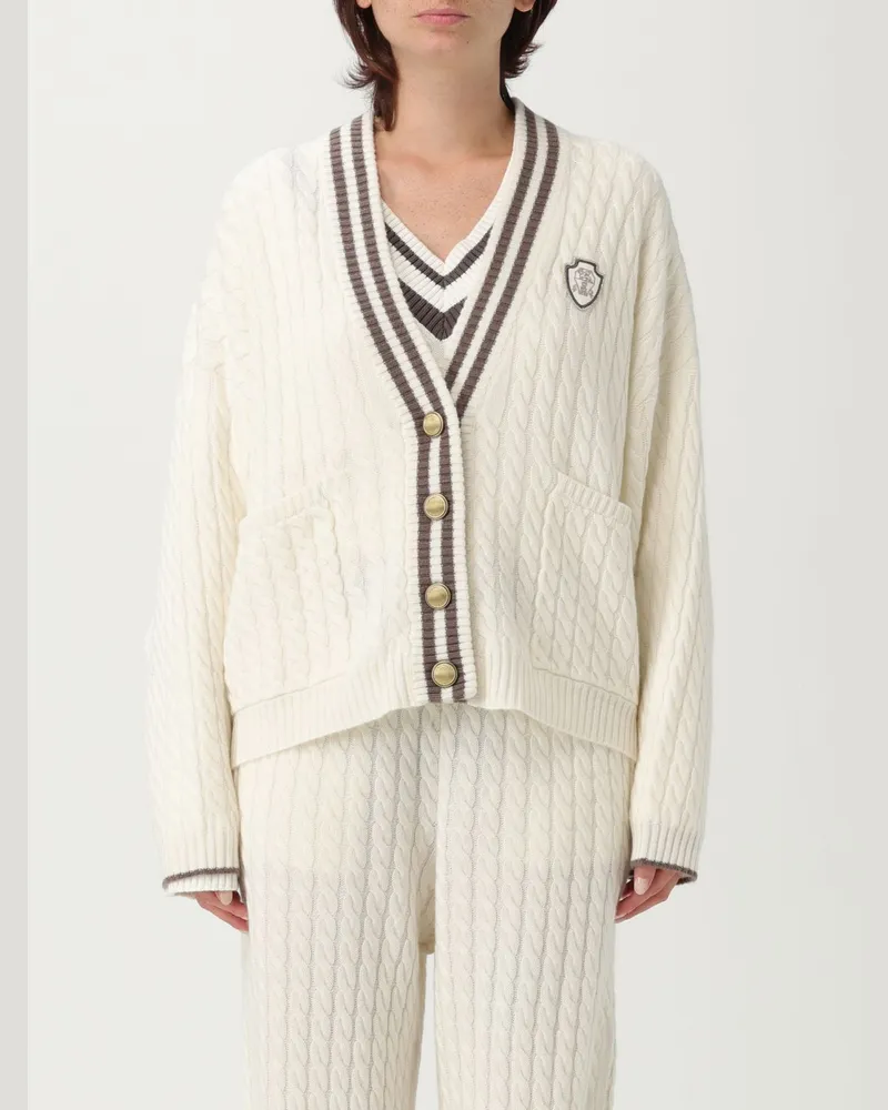 Brunello Cucinelli Strickjacke damen Weiß