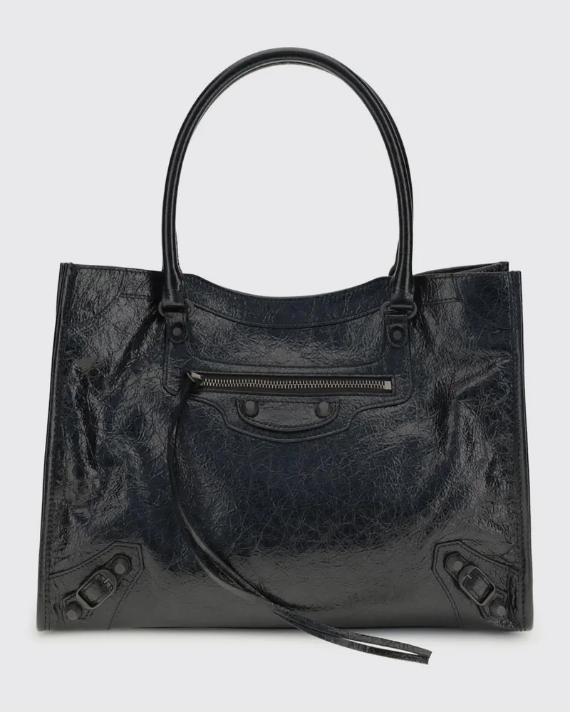 Balenciaga Le City Arena Leder-Shopper Schwarz