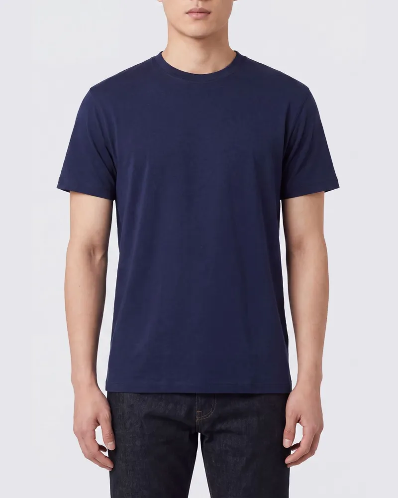 Tom Ford T-Shirt mit Rundhalsausschnitt aus Lyocell- und Baumwollmischung Navy