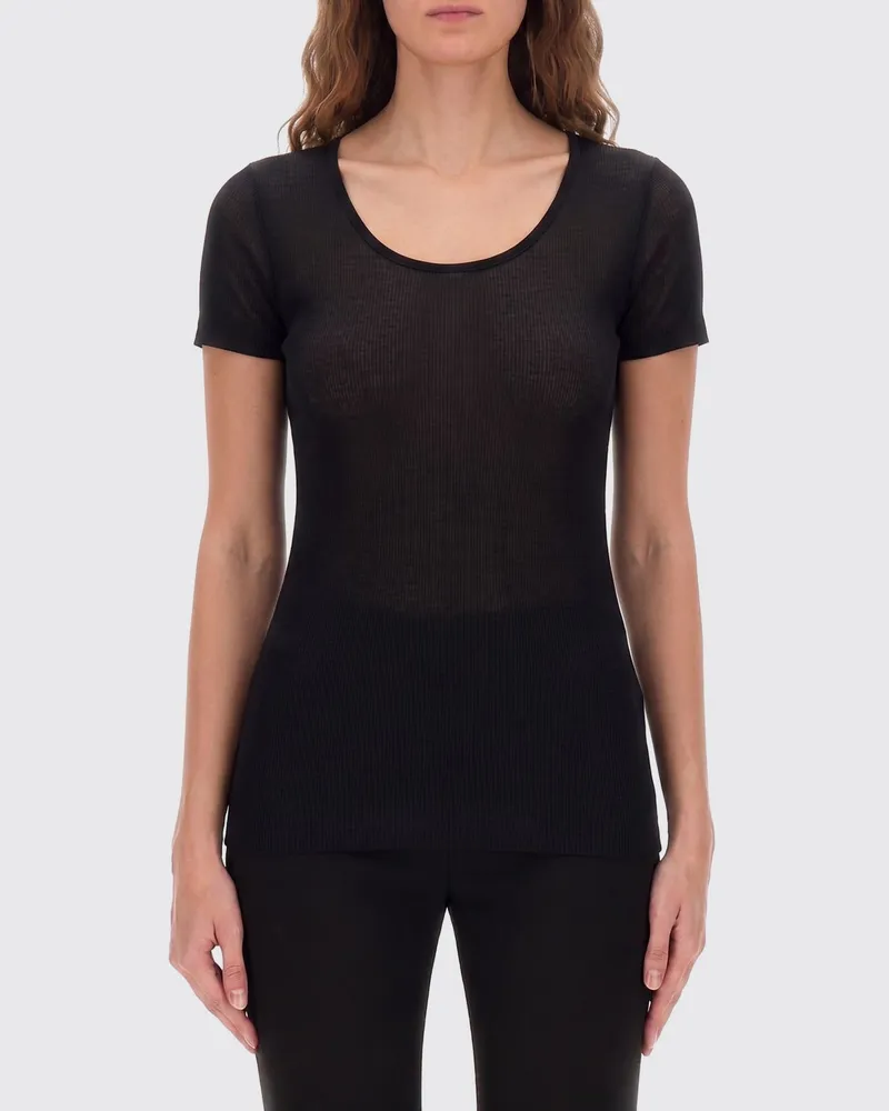 Roberto Collina Baumwoll-T-Shirts Schwarz