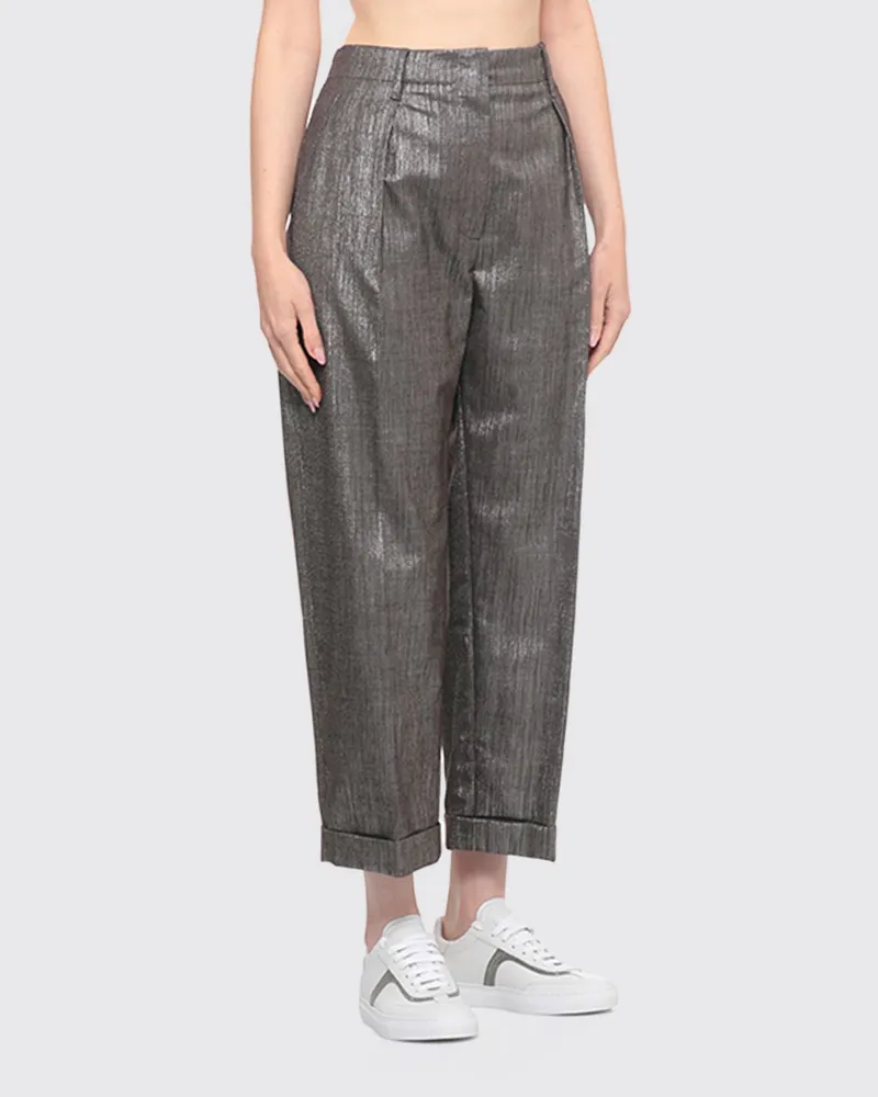Brunello Cucinelli Hose damen Silber