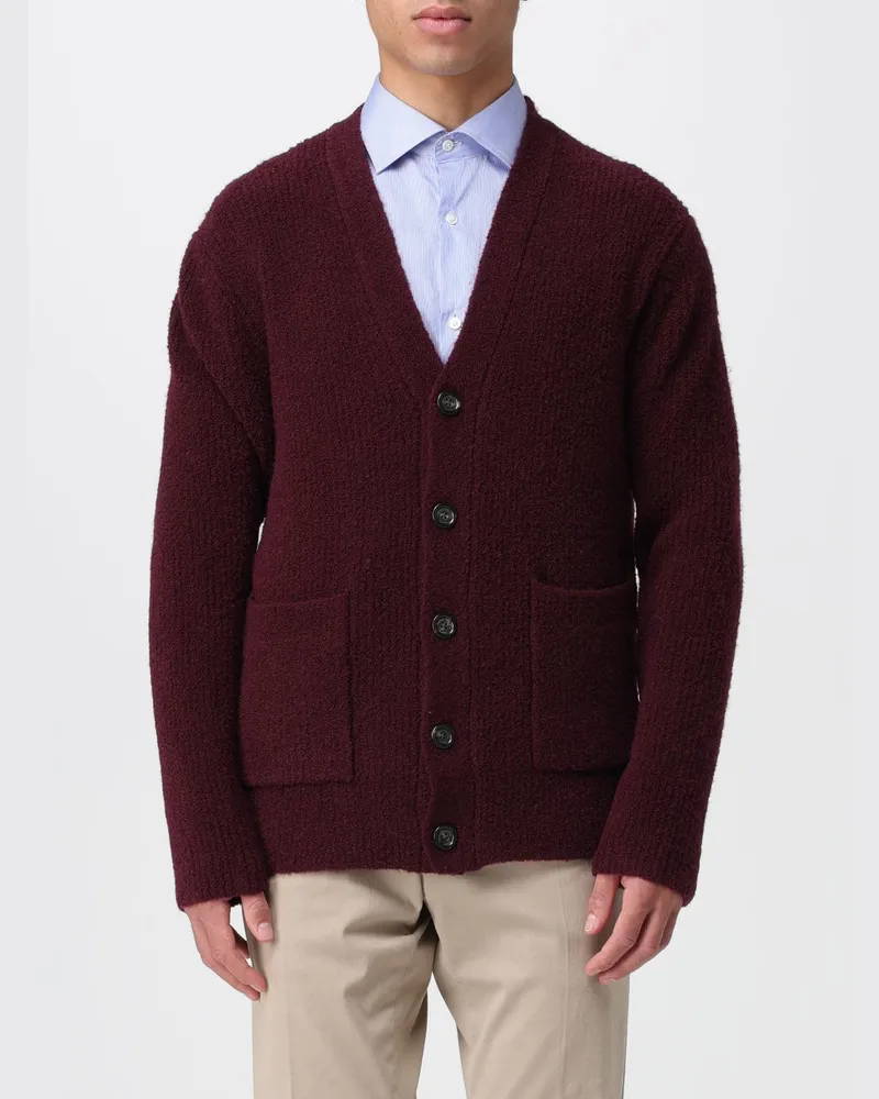 Paolo Pecora Milano Pullover herren Burgunderrot