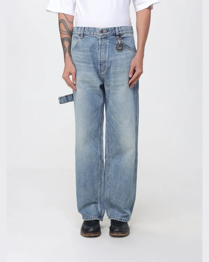 Celine Wide-Leg-Jeans von aus Baumwolldenim mit mittlerer Leibhöhe und Charm Navy
