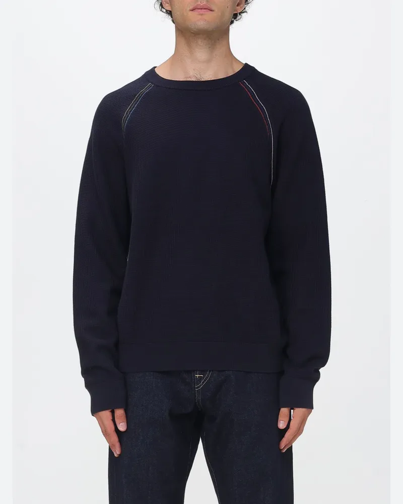 Paul Smith Locker geschnittener Pullover von aus Bio-Baumwolle mit überschnittenen Schultern Navy