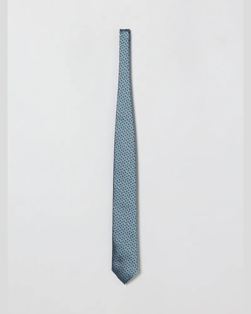 Ermenegildo Zegna Jacquard-Seidenkrawatte Hellblau