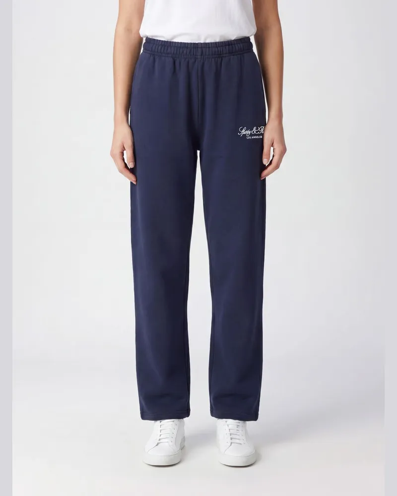SPORTY & RICH SPORTY  RICH High-Waist Jogginghose Sporty & Rich aus Jersey mit geradem Bein Navy