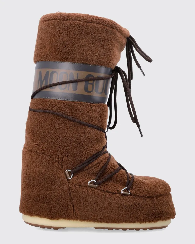 Moon Boot Flache stiefeletten damen Braun