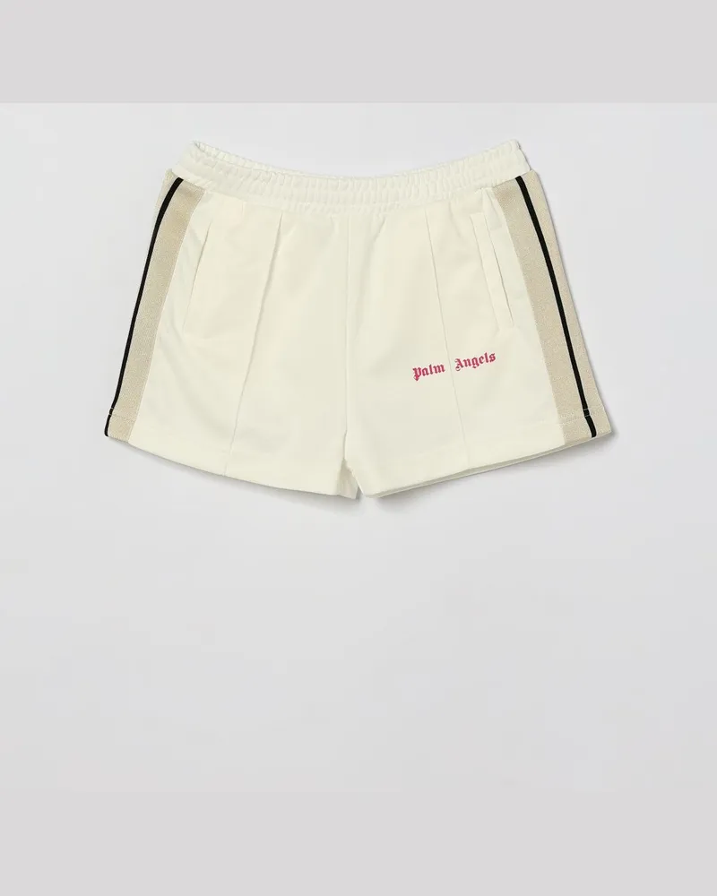 Palm Angels Jogging-Shorts aus Baumwolle mit Kontrastlogo für Jungen Weiß