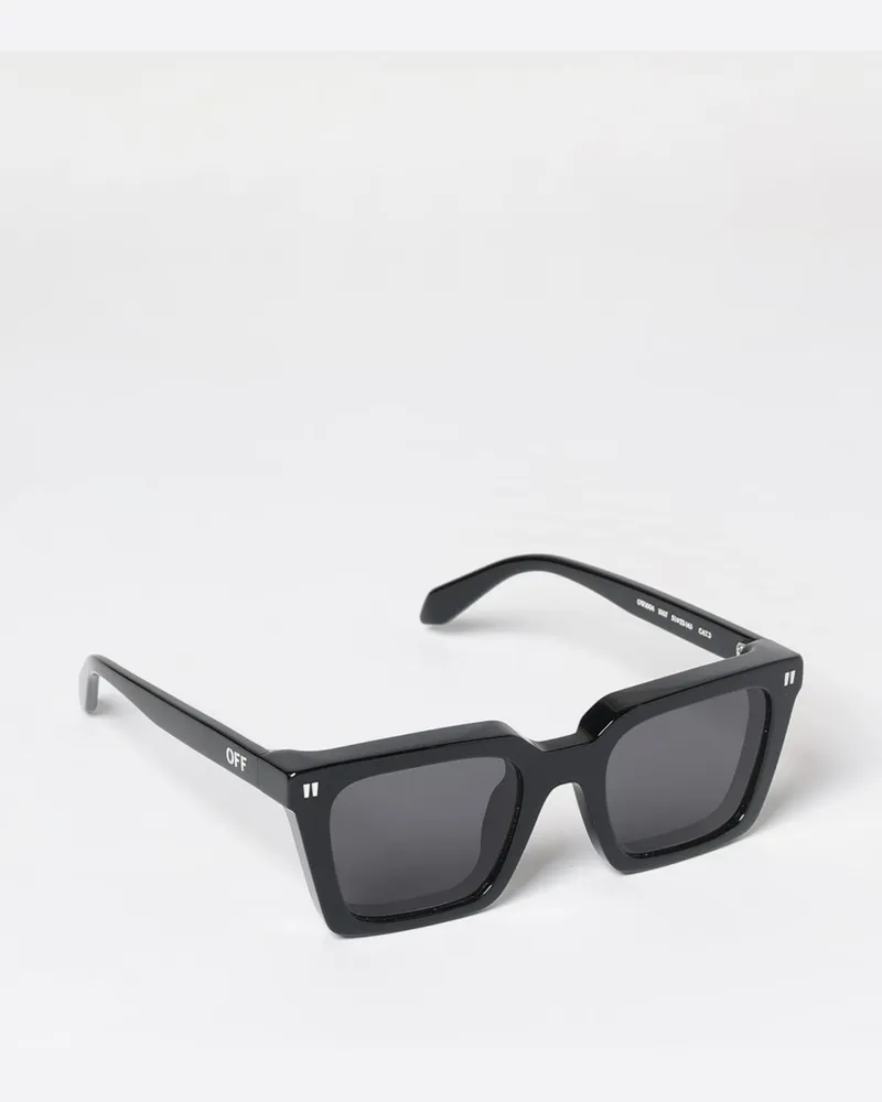OFF-WHITE Reno Sonnenbrille von in eckiger Form aus Schildpatt-Acetat Schwarz