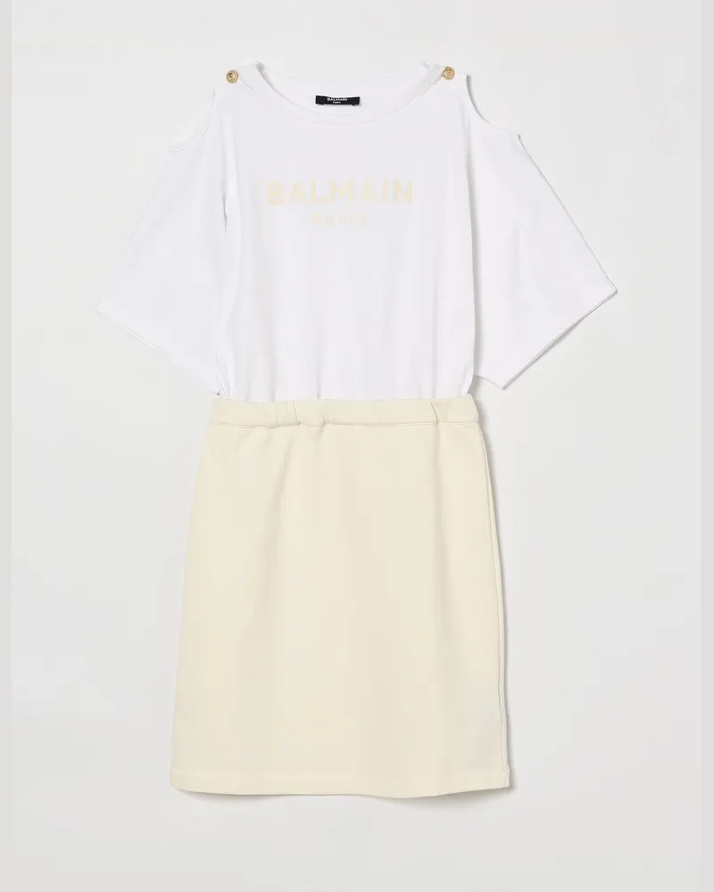 Balmain Kleid kinder Weiß